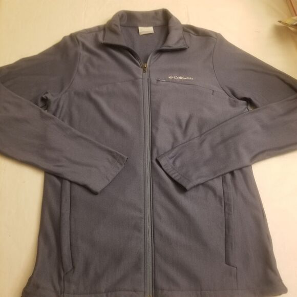 Columbia Zinc Blue Full Zip Lightweight Ascender Jacket Pockets Men's Size Small - Picture 10 of 10